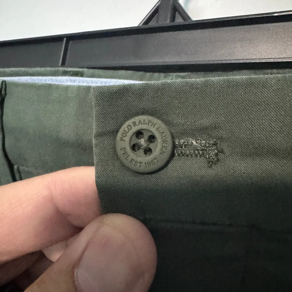 Polo Ralph Lauren Performance Pants Mens 31x30 Green Straight Fit Chino Stretch